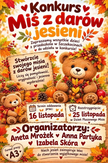 Konkurs ''Miś z darów jesieni''
